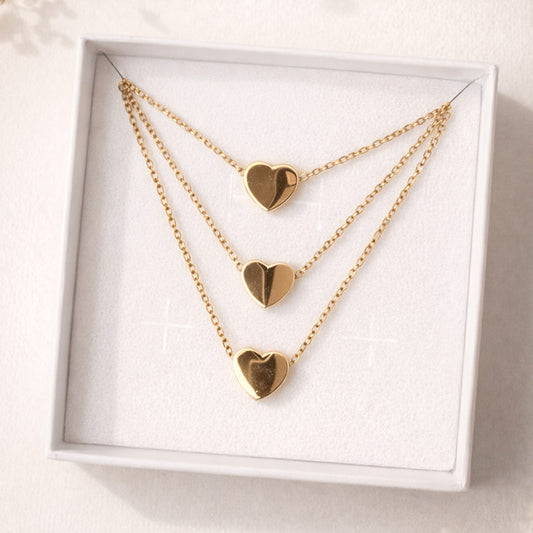 Collana Cuore in Tre Atti Gold