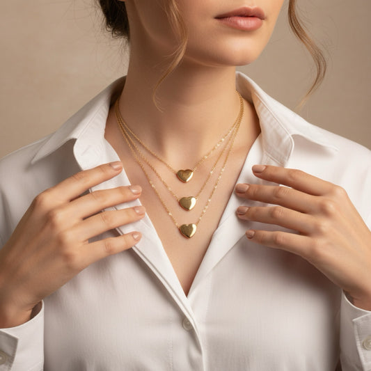 Collana Cuore in Tre Atti Gold